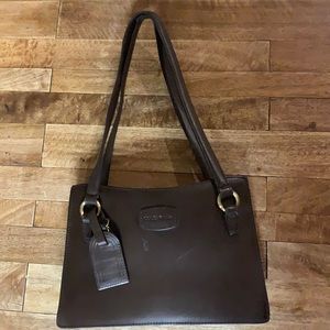 Dark brown cole haan purse